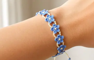 Crochet Flower Bracelet