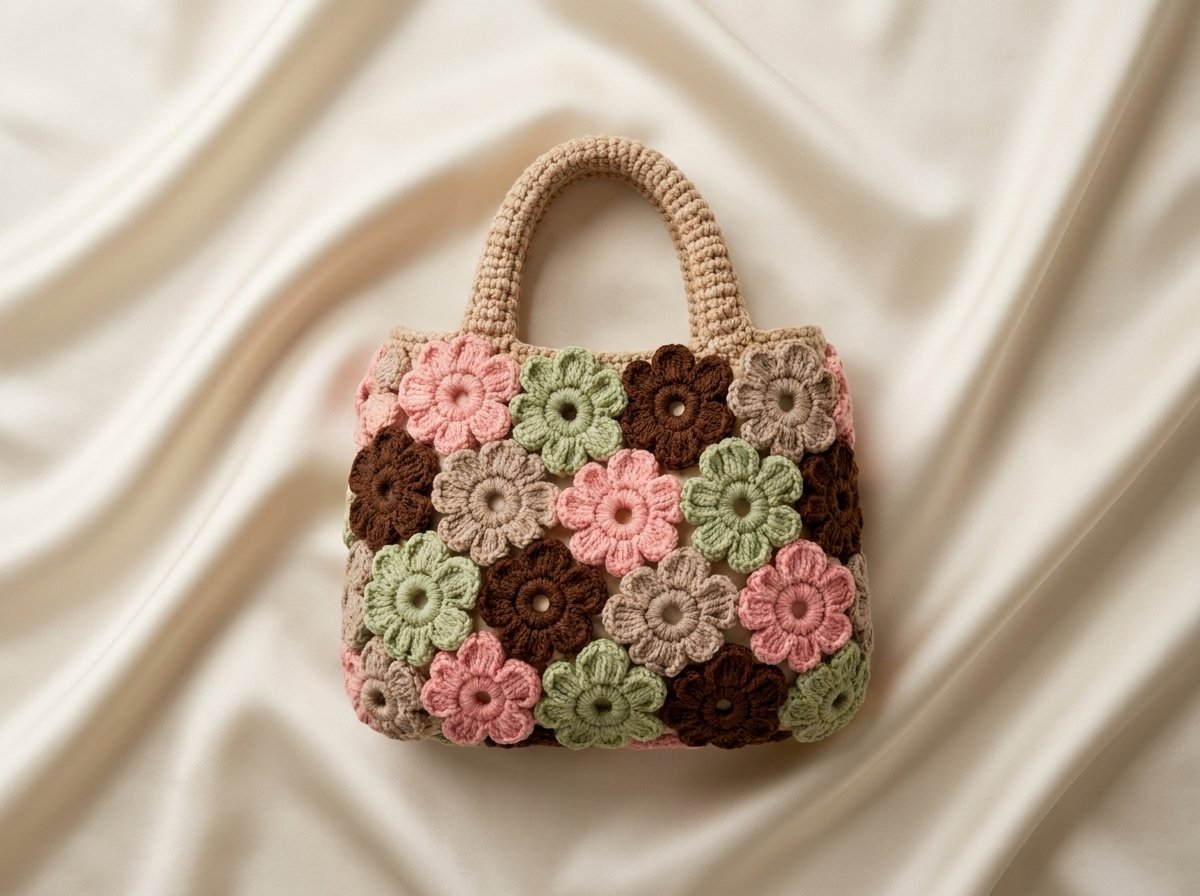 crochet flower bag