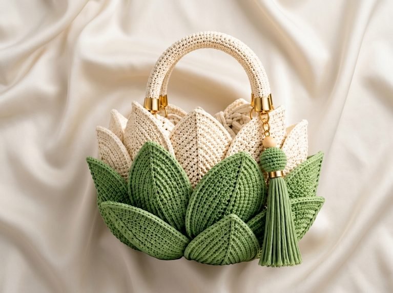 crochet flower bag