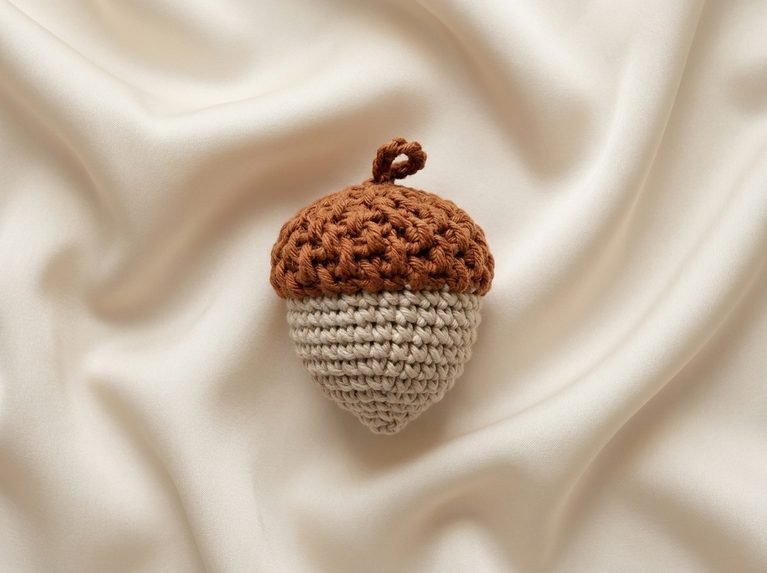 crochet acorn with cap