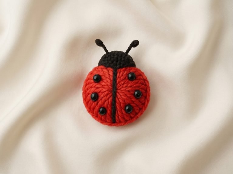 red crochet ladybug